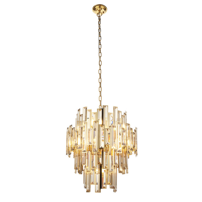 Victoria - Stunning Crystal & Gold 12 Light Pendant