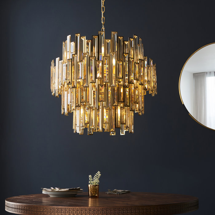 Victoria - Stunning Crystal & Gold 15 Light Pendant