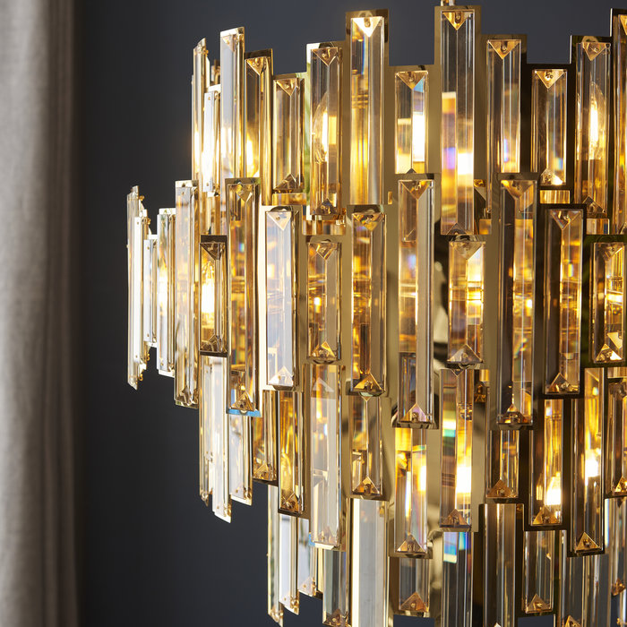 Victoria - Stunning Crystal & Gold 15 Light Pendant