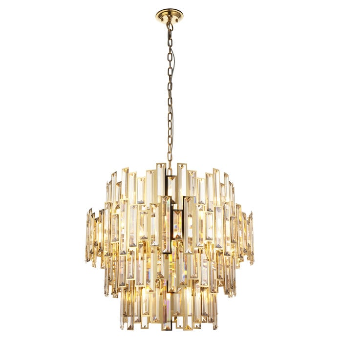 Victoria - Stunning Crystal & Gold 15 Light Pendant