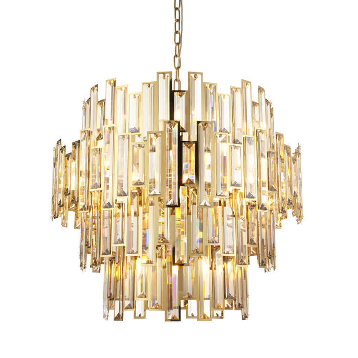 Victoria - Stunning Crystal & Gold 15 Light Pendant