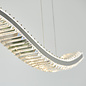 Wave - Contemporary Crystal and Chrome LED Pendant
