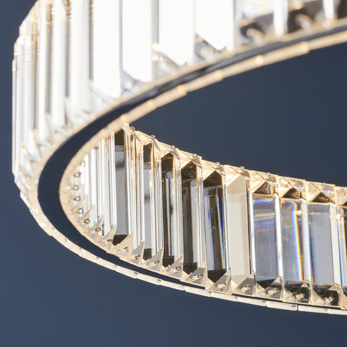 Hoop - Contemporary Crystal and Chrome LED Ring Pendant