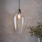 Una - Clear Glass and Antique Brass Pendant - Large