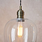 Una - Clear Glass and Antique Brass Pendant - Small