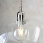 Una - Clear Glass and Nickel Pendant - Medium