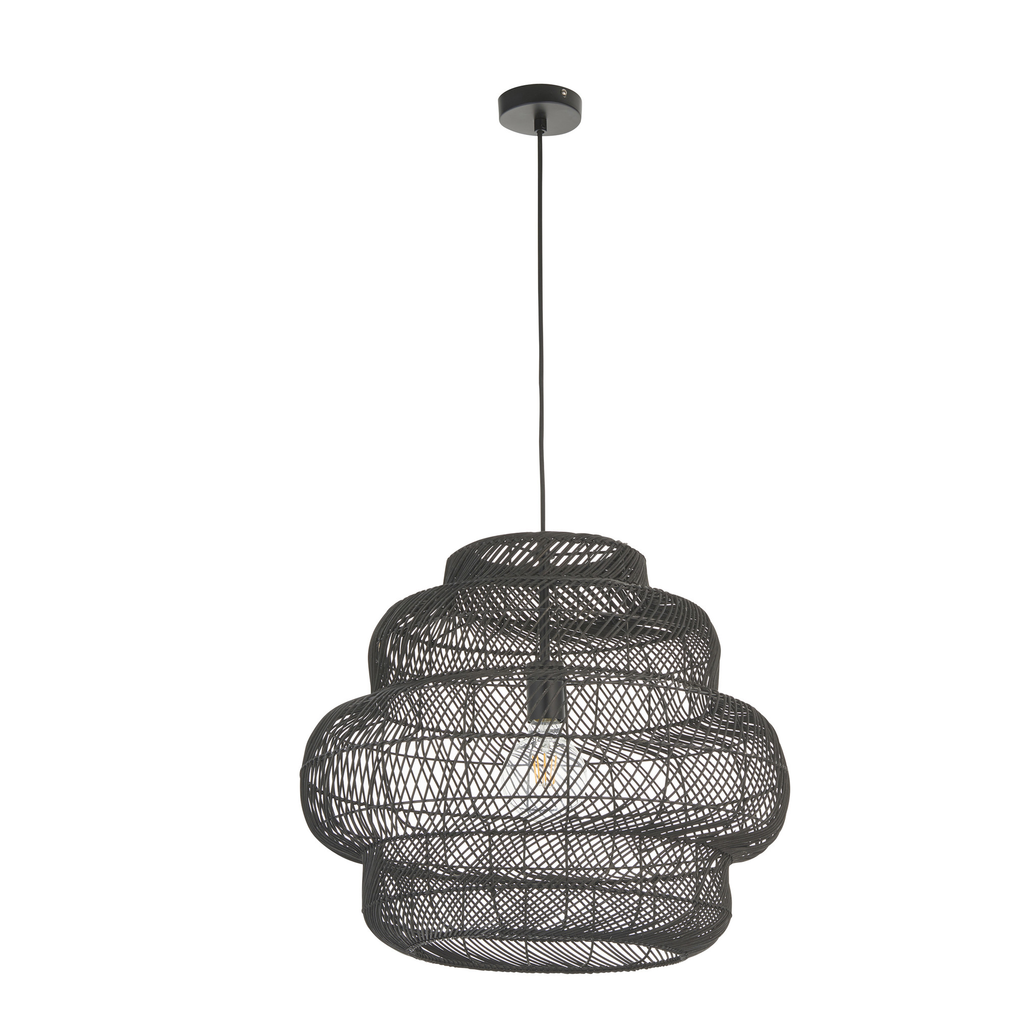 Black cheap basket pendant