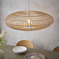 Bernie - Natural Rattan Oval Pendant - Large