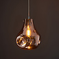 Artie - Bulbous Metallic Copper Glass Pendant - Large