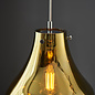 Artie - Bulbous Metallic Gold Glass Pendant - Large