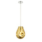 Artie - Bulbous Metallic Gold Glass Pendant - Medium