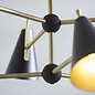 Lillie - Mid-Century Black & Gold 6 Light Ceiling Pendant