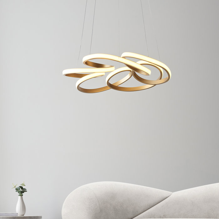 Volution - Spiral LED Gold Pendant Light
