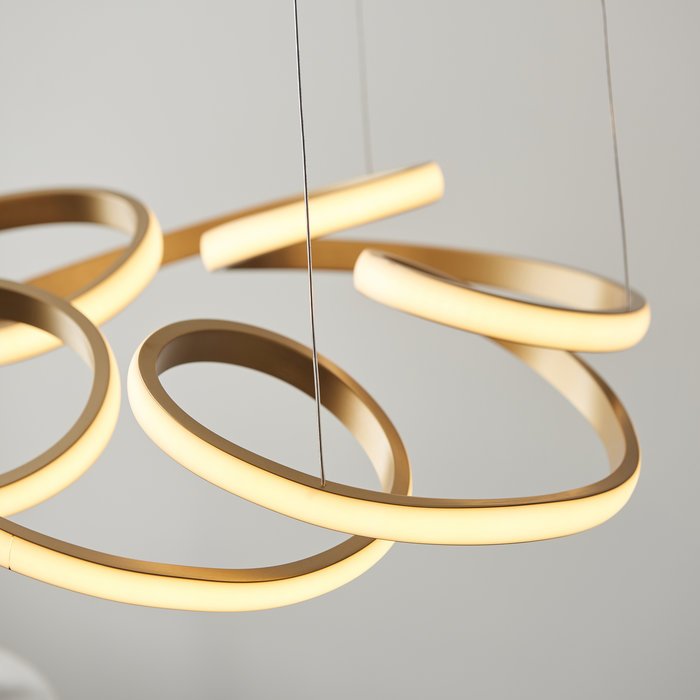 Volution - Spiral LED Gold Pendant Light