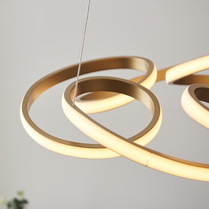 Volution - Spiral LED Gold Pendant Light