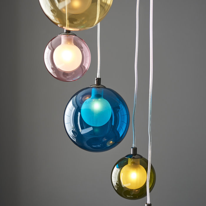 Nadia - Multi-Coloured 6 Light Cluster Pendant