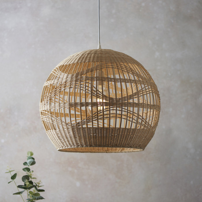 Rita - Handmade, Sustainably Sourced Rattan & Bamboo Globe Pendant