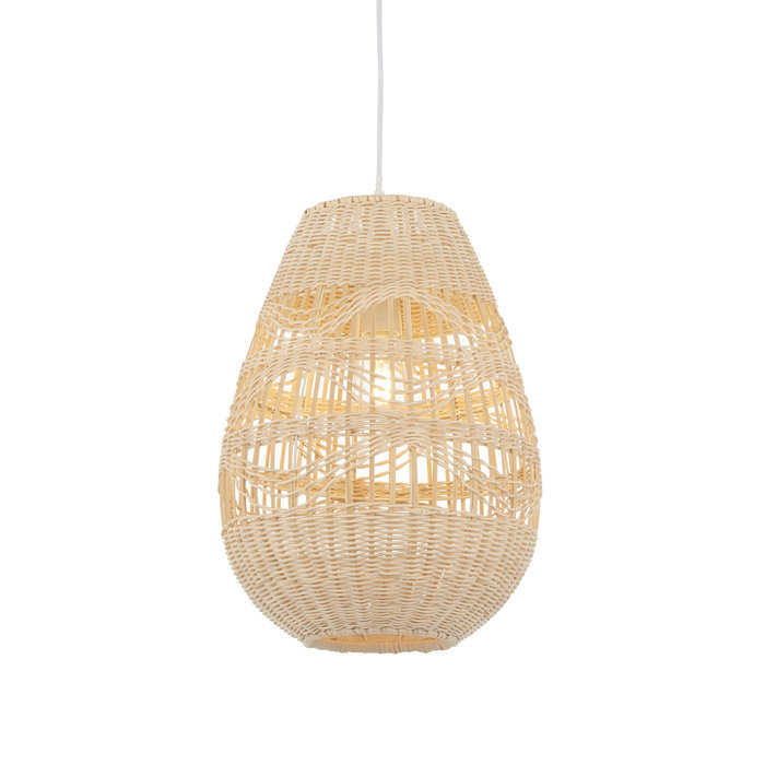 Rita - Handmade, Sustainably Sourced Rattan & Bamboo Teardrop Pendant