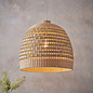 Rita - Handmade, Sustainably Sourced Rattan & Grey Basket Pendant