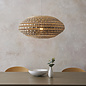 Rita - Handmade, Sustainably Sourced Rattan & Grey Oval Pendant