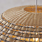 Rita - Handmade, Sustainably Sourced Rattan & Grey Oval Pendant