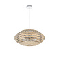 Rita - Handmade, Sustainably Sourced Rattan & Grey Oval Pendant