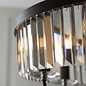 Beata - Round Black & Glass Ceiling Light