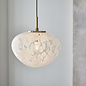 Connie - Satin Brass Pendant with Confetti Glass