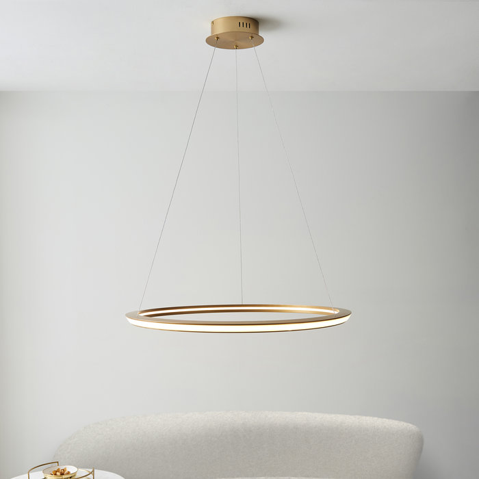 Volution - LED Gold Ring Pendant Light