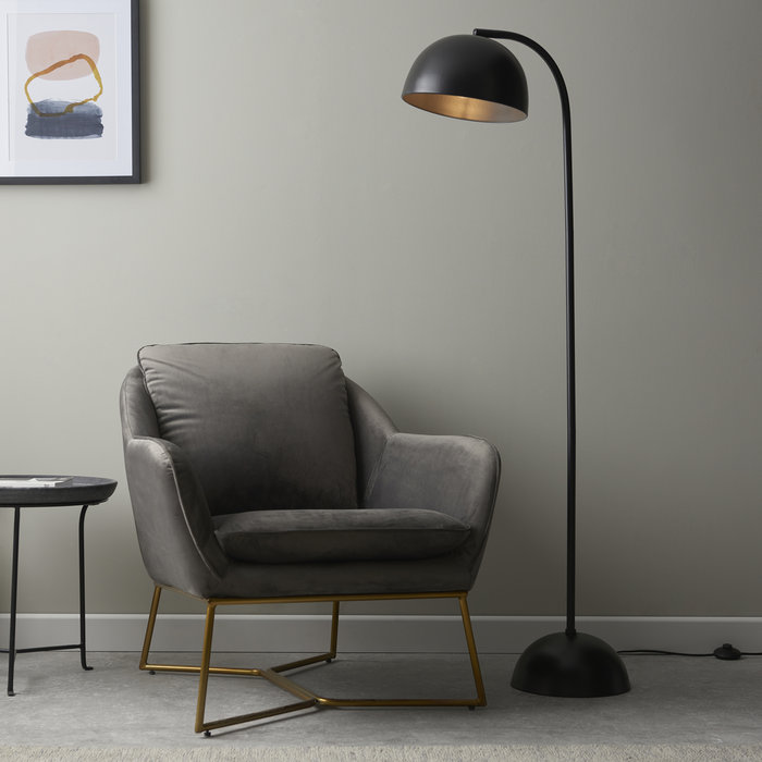 Crwn - Black Domed Floor Lamp