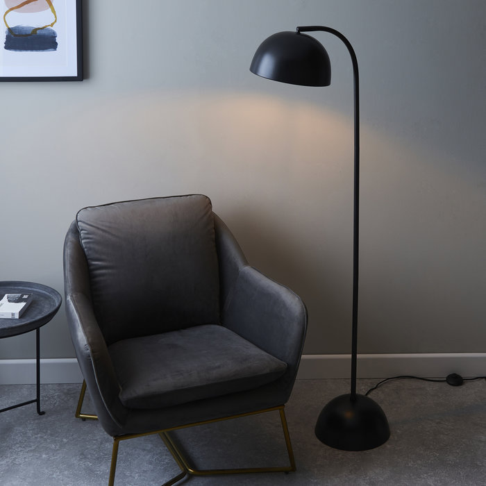 Crwn - Black Domed Floor Lamp