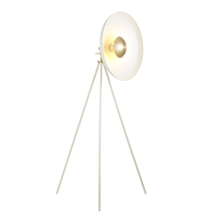 Crane - Adjustable Modern White Industrial Floor Lamp