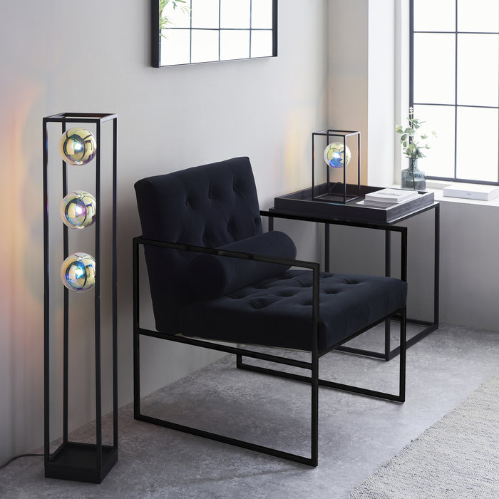 Bocs - Contemporary 3 Light Tall Cube Floor Lamp