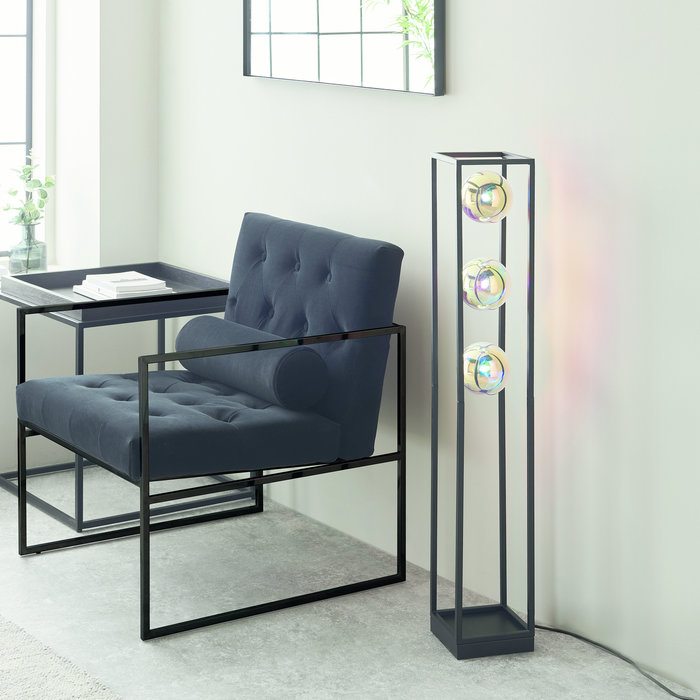 Bocs - Contemporary 3 Light Tall Cube Floor Lamp