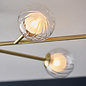 Buddug - 6 Light Satin Brass Semi Flush Ceiling Light