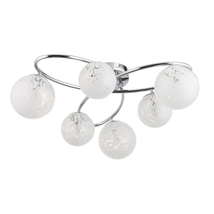 Connie - Chrome 6 Light Semi Flush Ceiling Light