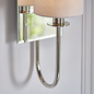 Jess - Mirrored Chrome Wall Light with Vintage White Shade