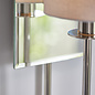 Jess - Mirrored Chrome Wall Light with Vintage White Shade