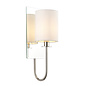 Jess - Mirrored Chrome Wall Light with Vintage White Shade