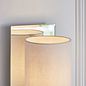 Jess - Mirrored Satin Brass Wall Light with Vintage White Shade