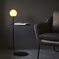 Pobl - Black Floor Light with Table and Opal Glass Shade