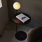 Pobl - Black Floor Light with Table and Opal Glass Shade