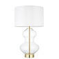 Bettina - Boutique Hotel Style Shaped Glass Touch Table Lamp with Vintage White Shade