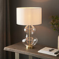 Bettina - Boutique Hotel Style Shaped Glass Touch Table Lamp with Vintage White Shade