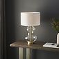 Bettina - Boutique Hotel Style Shaped Glass Touch Table Lamp with Vintage White Shade