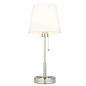 Rona - Vanity Table Lamp with Vintage White Shade - Polished Nickel