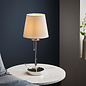 Rona - Vanity Table Lamp with Vintage White Shade - Polished Nickel