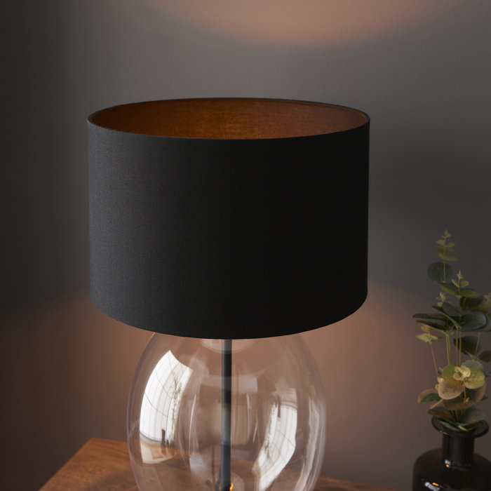 Bettina - Boutique Hotel Style Glass Touch Table Lamp with Black Shade