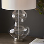 Bettina - Hotel Style Large Glass Touch Table Lamp with Vintage White Shade - Brass