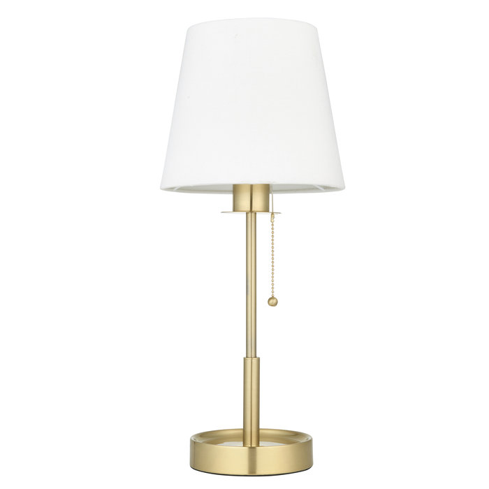 Rona - Vanity Satin Brass Table Lamp with Vintage White Shade